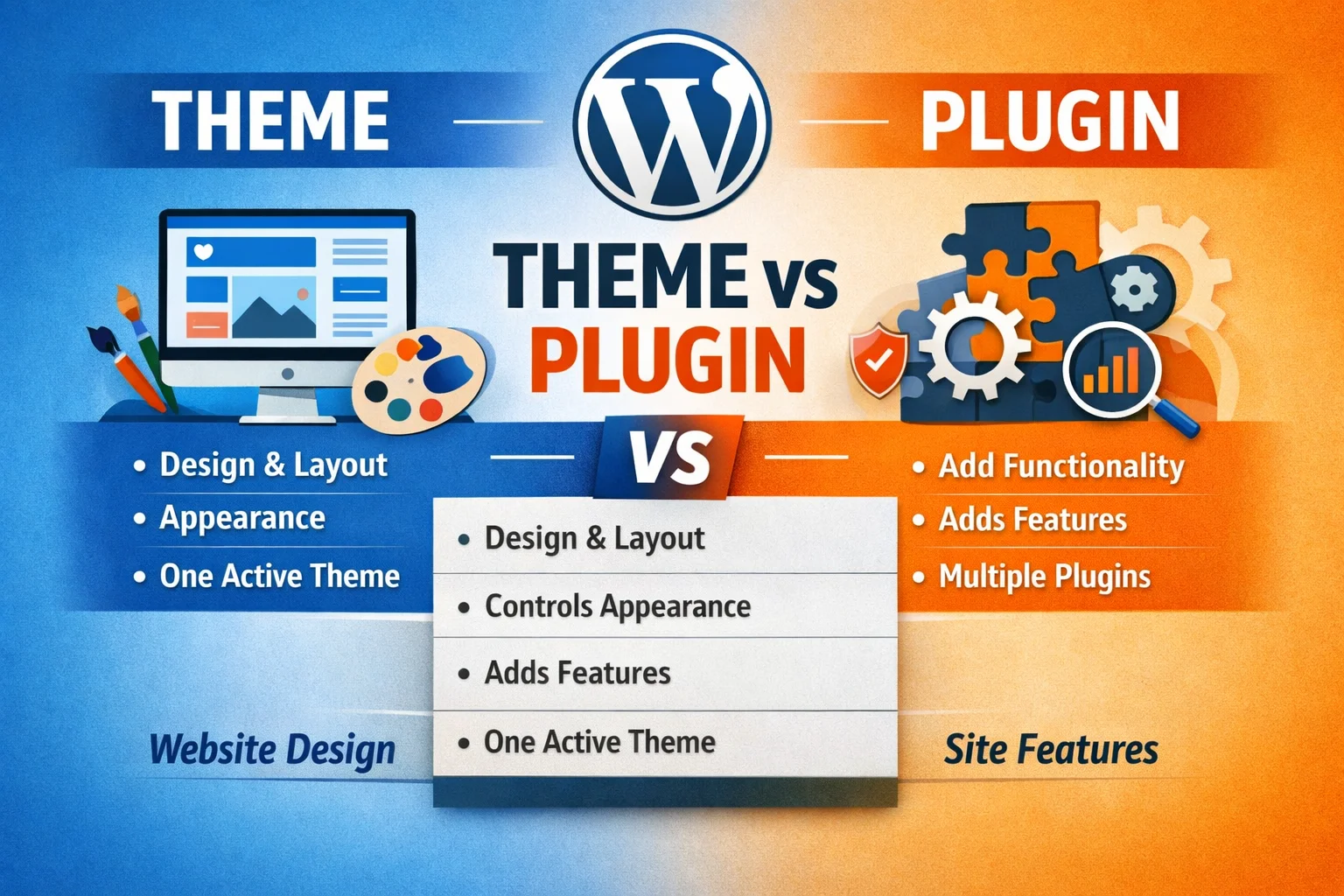 Theme vs Plugin