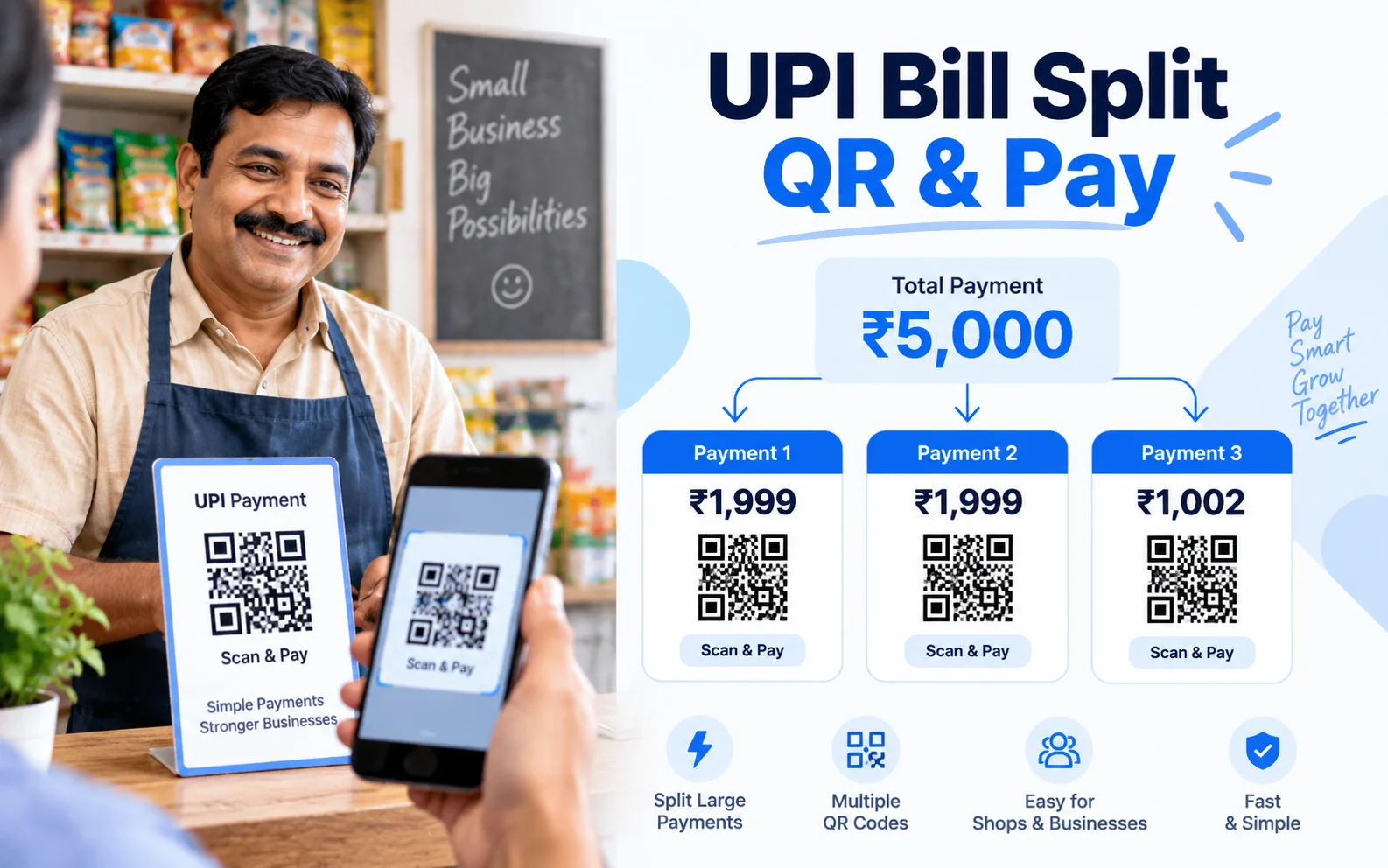 UPI Bill Split - QR & Pay